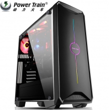 动力火车 高端3.0游戏机箱  带RGB灯条  睿影