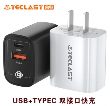 台电 3C认证  20W快充 一体两用  USB+Type-C 双接口 PQ201